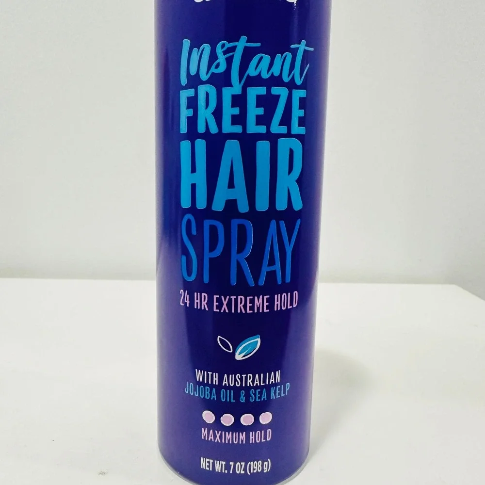 Aussie Instant Freeze Hair Spray 24 Hour Extreme Hold 7 oz Jojoba Oil Sea Kelp